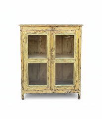 Vintage Eroded Finish Cabinet - genuine handcrafted solid wood india antique furniture, KBART SKU KBART-1096, front view