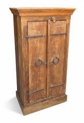Heavy Grain Wood Wardrobe - close-up detail of hand-carved solid wood finish and joinery, KBART SKU KBART-1054