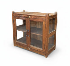 Sophisticated Antique Armoire - close-up detail of hand-carved solid wood finish and joinery, KBART SKU KBART-1081