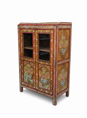 Authentic Solid Timber Solid Timber Antique Almirah from India - Traditionally Hand-Finished, No Two Pieces Alike, Sustainable Antique Furniture
