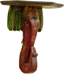 KB ART Elephant Shelf - Styled Display in Home Interior Setting - Handcrafted Wooden Decor Jodhpur
