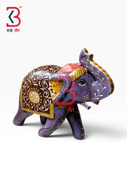KB ART Trunk Up Wooden Elephant Sculpture Feng Shui Vastu Handcrafted - Trunk Up Wooden Elephant Sculpture for Feng Shui Vastu