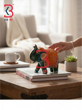 KB ART Vastu Shastra Wooden Elephant Figurine North Direction Handcrafted Indian - Royal Heritage Wooden Elephant Statue Rajasthan Craft