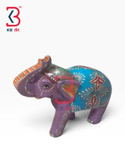 KB ART Handcrafted Wood Elephant Sculpture Festive Gifting Indian Artisan Tabletop - Handcrafted Wood Elephant Sculpture for Festive Gifting