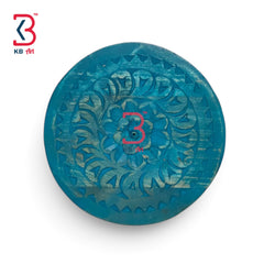KB ART Decorative wooden wall plate for bedroom backdrop turquoise colour – styled home decor lifestyle view