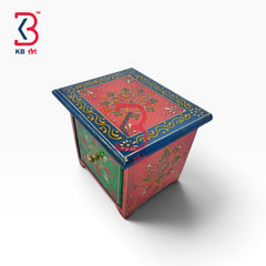 KB ART Handcrafted Wooden Jewelry Box Pull Out Drawer Indian Artisan - Handcrafted Wooden Jewelry Box with Pull Out Drawer