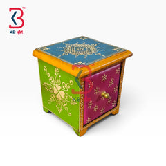 KB ART Embossed Wooden MDF Drawer Chest Office Desk Box Handcrafted - Embossed Wooden Mdf Drawer Chest for Office Desk