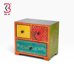 KB ART Traditional Wooden MDF Carved Drawer Box Showpiece Handcrafted Indian - Traditional Wooden Mdf Carved Drawer Box Showpiece