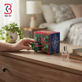KB ART Solid Wooden MDF Jewelry Organizer Drawer Box Handcrafted Indian - Decorative Art Painted Wooden Mdf Drawer Chest Box