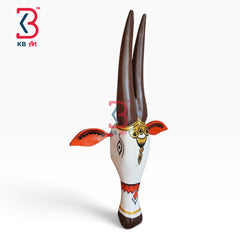 18-inch cow head wall hanging – solid wood 18 inch cow head wall mount showpiece | KB ART, Jodhpur Rajasthan