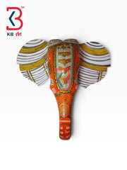 18-inch elephant head wall hanging – hand carved wooden elephant face mask for entryway decor | KB ART, Jodhpur Rajasthan