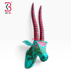 18-inch deer head wall hanging – traditional jodhpur handicrafts 18 inch wooden deer mask | KB ART, Jodhpur Rajasthan