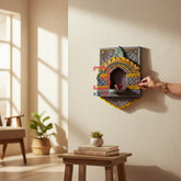 KB ART Rustic Style Wooden Carved Wall Panel Mount Wall Shelf - Carved Wooden Wall Panel (Photo 1 of 2) | SKU KB-5563-B