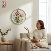KB ART Decorative handcrafted 12 inch wooden birds wall plate – original product photo on white background