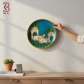 KB ART Solid wood 12 inch sacred cow pichwai wall plaque – original product photo on white background