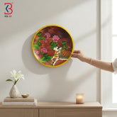 KB ART Solid wood 12 inch cow pichwai plate showpiece – original product photo on white background