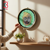 KB ART Decorative handcrafted 12 inch wooden shrinathji god pichwai wall plate – original product photo on white background