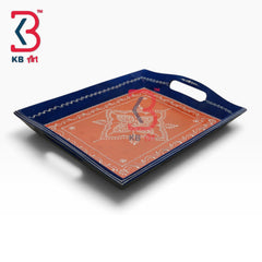KB ART Boho Ethnic Wooden Mdf Tray For Coffee Table | Styled Home Decor Shot KB-5734