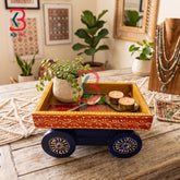 KB ART Handcrafted Wooden Thela Cart Serving Tray | Original Product Photo KB-5744-B