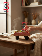 KB ART Handcrafted Wooden Thela Cart Serving Tray | Original Product Photo KB-5746-B
