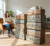 KB ART Antique Iron Storage Trunk – Handcrafted Rajasthani Storage Trunk for Home Decor Styling