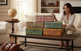KB ART Antique Iron Storage Trunk - Style 2 – Handcrafted Rajasthani Jodhpur Home Decor