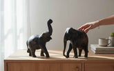 KB ART Antique Wooden Vintage Elephant Statue - Style 2 – Handcrafted Vintage Jodhpur Home Decor