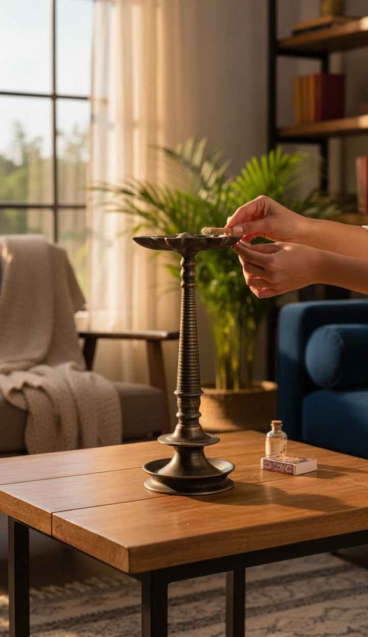 KB ART Antique Brass Old Vintage Tea Light Holder - Style 2 – Handcrafted Vintage Jodhpur Home Decor