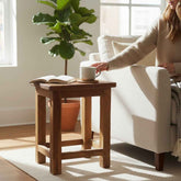 KB ART KB ART Minimalist Handcrafted Solid Wood Utility Stool – Handcrafted Premium Solid Wood Jodhpur Rajasthani Decor – Handcrafted Boho Jodhpur Home Decor