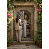 KB ART Hand-Carved Royal Teak Entrance Door Frame - Design II – Handcrafted Royal Jodhpur Home Decor