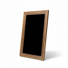 KB ART Natural Wood Classic Molded Solid Wood Floor Mirror – Handcrafted Rajasthani Jodhpur Home Decor