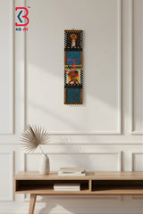 KB ART Kerala Mural Big Wall Decor Gate - Styled Display in Home Interior Setting - Handcrafted Wooden Decor Jodhpur