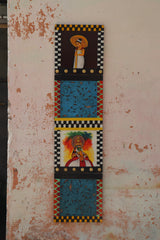 KB ART Kerala Mural Big Wall Decor Gate - Side Angle Showing Finish and Craftsmanship - Handcrafted Wooden Decor Jodhpur