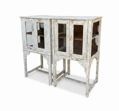 Coastal Style Indian Wardrobe, Genuine Vintage Solid Wood Furniture Hand-Restored in India by Skilled Rajasthani Artisan Craftsmen