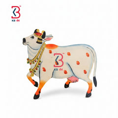 KB ART Mdf Cutouts Cow Pichwai - Styled Display in Home Interior Setting - Handcrafted Wooden Decor Jodhpur