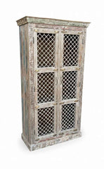 Authentic Solid Wood Farmhouse Chic Wood Cabinet from India - Traditionally Hand-Finished, No Two Pieces Alike, Sustainable Antique Furniture