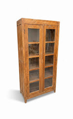 India Heritage Genuine Reclaimed Wood Armoire | Genuine Reclaimed Wood Construction, Hand-Carved and Restored, One-of-a-Kind Vintage Statement Piece