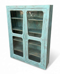 Boutique Furniture Wood Cabinet, Genuine Vintage Solid Wood Furniture Hand-Restored in India by Skilled Rajasthani Artisan Craftsmen