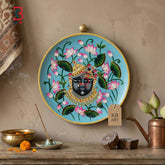 KB ART Wooden Pichwai Wall Plates Shrinath Ji - Back View Highlighting Build Quality - Handcrafted Wooden Decor Jodhpur