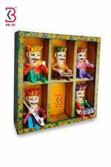 KB ART Rajasthani Musicians Wall Decor - Styled Display in Home Interior Setting - Handcrafted Wooden Decor Jodhpur