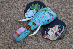 KB ART Pichwai Painted Elephant Head Wall Art - 18-Inch Handcrafted Radha Krishna Wooden Wall Hanging from Jodhpur