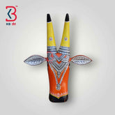 KB ART Handpainted Cow Head Wall Decor | 11-Inch Wooden Pattachitra Bull/Nandi Mask | Indian Folk Art Home Decor | Handmade in Jodhpur