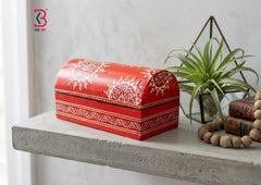 KB ART Wooden Semi Circle Mdf Box - Styled Display in Home Interior Setting - Handcrafted Wooden Decor Jodhpur