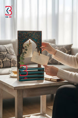 KB ART Teal Carved Wooden Window Shelf Frame - Styled Display in Home Interior Setting - Handcrafted Wooden Decor Jodhpur