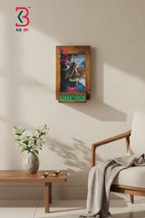 KB ART Laxmi Ji Photo Shelf - Styled Display in Home Interior Setting - Handcrafted Wooden Decor Jodhpur