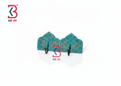 KB ART Hand Carved Wooden Double Hook - Front View of Handcrafted Detailing - Handcrafted Wooden Decor Jodhpur