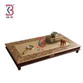 Antique Brass Fitted Wooden Chowki - Hand-Carved Rajasthani Bajot for Pooja & Decor | KB ART