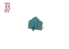 KB ART Hand Carved Wooden Single Hook - Front View of Handcrafted Detailing - Handcrafted Wooden Decor Jodhpur