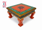 Hand-Painted Rajasthani Wooden Chowki - Traditional Floral Bajot for Pooja & Decor | KB ART (Copy)