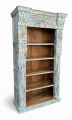 Statement Antique Armoire - close-up detail of hand-carved solid wood finish and joinery, KBART SKU KBART-1082